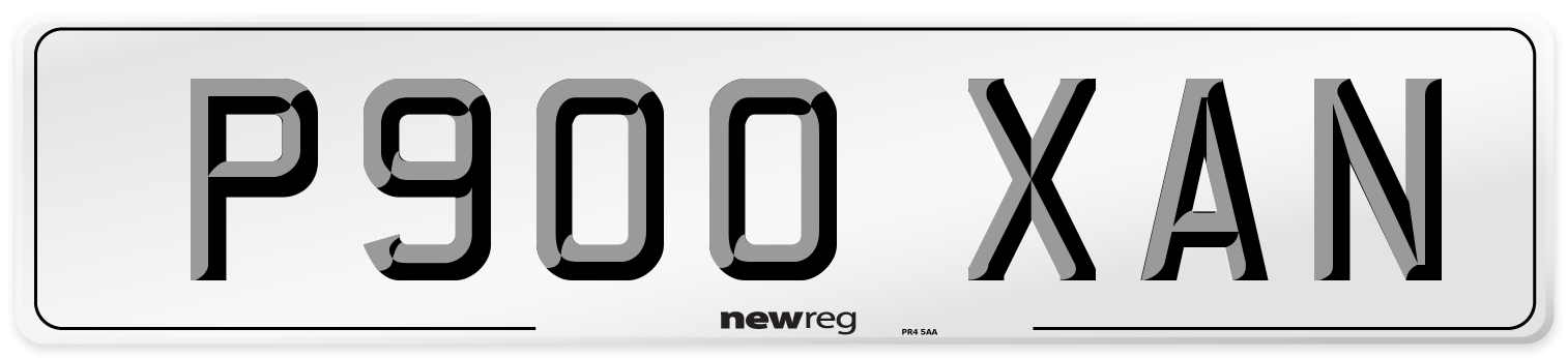P900 XAN Number Plate from New Reg